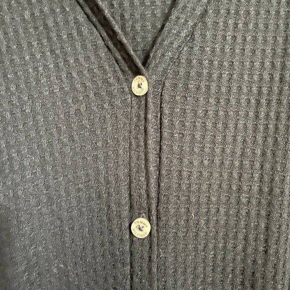 Tommy Hilfiger Women's Blue Waffle Knit Thermal Lightweight Button Cardigan XL - Picture 4 of 8